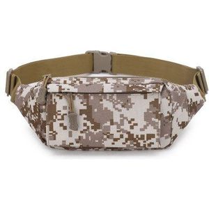 Mode Mannen Camouflage Print Heuptas Sport Pack Rits Multi-Functionele Outdoor Schouder Schuin Borst Zak