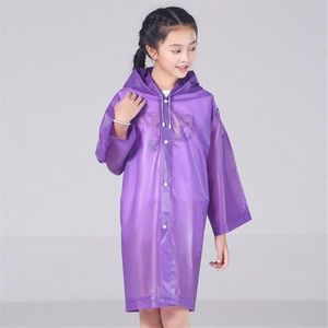 Kids Regenjas Poncho Lange Doorzichtige Plastic Regenjas Cover Waterdicht Hooded Regenkleding Student Kinderen Meisje Jongen Regen Jas