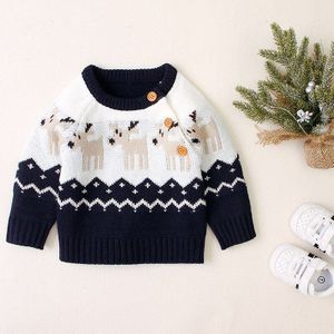 Baby Trui Kerst Pasgeboren Jongens Meisjes Trui Kostuums Cartoon Gebreide Lente Winter Kids Outfits