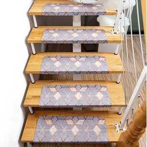 1 PC zelfklevende PVC Traptreden Mat Trap antislip Mat Tapijt Cover Pad Woodden Traploper voor Thuis Decoratie 55*22*4cm