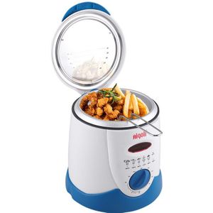 Mini Elektrische Olie Friteuse Oven Rookloze Multifunctionele Koekenpan Frieten Grill Kip Gebakken Vis Pot Machine Eu 0.9L