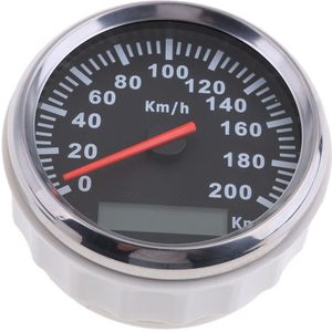 85 Mm Snelheidsmeter Waterdicht 0-200 Km/h Voor Auto Vrachtwagen Motorfiets 12/24V