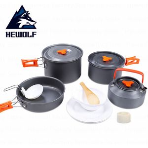 12 Stks/set Outdoor Camping Kookgerei 4-5 Personen Picknick Kookgerei Servies Opvouwbare Draagbare Reizen Multifunctionele Koken Tool