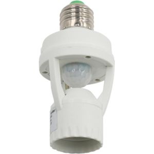 Socket E27 Duurzaam Converter 110-240V Automatische Detectie Van Menselijk Lichaam Lampvoet met PIR Motion sensor Gloeilamp