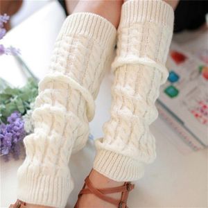 Warmers Winter Been Voor Vrouwen Slobkousen Boot Manchetten Vrouw Dij Hoge Warm Black Kerstcadeaus Knit Gebreide Knie Sokken