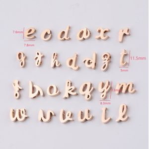 26 pc Goud/Staal Kleur rvs Kleine Spiegel Afwerking Brief A-Z Charm Voor Ketting DIY Vrouwen Handgemaakte Sieraden maken