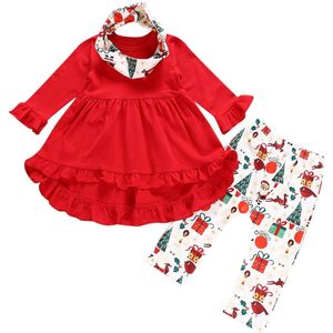 Muqgew Baby Grils Zomer Verjaardag Kleding Set Peuter Baby Meisjes Kerst Xmas Herten Print Jurken Broek Outfits Kleding Set