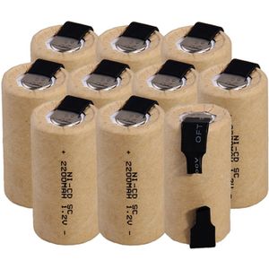 1-20Pcs Schroevendraaier Elektrische Boor Sc Batterijen 1.2V 2200Mah Sub C Ni-Cd Oplaadbare Battey met Tab Power Tool Nicd Subc Cellen