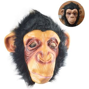 Alsof Orang-oetan Game Masker Speelgoed Grote Oor Orangutan Aap Masker COSPLAY Halloween Bal Prestaties Prestaties Groene Latex Masker