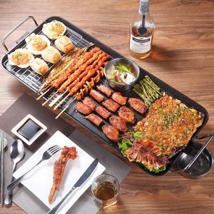 1500W Elektrische Bbq Grill Ovens Koreaanse Thuis Ultra-Dikke Non-stick Elektrische Gereedschap Voor Barbecue Fornuis non-stick Kookplaat