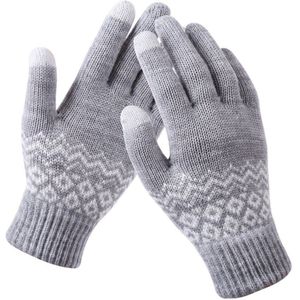 Winter Touchscreen Handschoenen Vrouwen Mannen Warm Stretch Knit Mittens Imitatie Wol Volledige Vinger Guantes Vrouwelijke Gehaakte Luvas Dikker