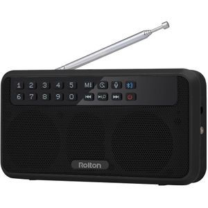 Rolton E500 Draadloze Bluetooth Speaker 6W Hifi Stereo Muziekspeler Draagbare Digitale Fm Radio Zaklamp Mic Handsfree record Tf