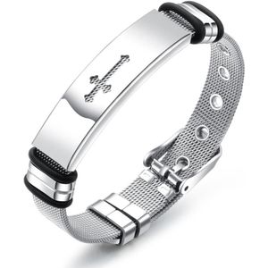 Eyeyoyo Business Staal Mesh Holle Persoonlijkheid Titanium Stalen Heren Armband