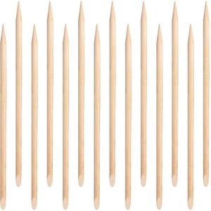 100 Stuks Houten Stok Cuticle Pusher Remover Nail Art Manicure Pedicure Sticks
