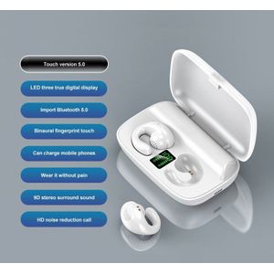 Beengeleiding Oortelefoon Draadloze Bluetooth 5.0 Sport Hoofdtelefoon Met 2200Mah Opladen Case Hifi Stereo Geluid Oordopjes Headset
