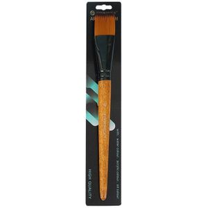 1Pcs Houtnerf Staaf Twee-Kleur Nylon Haar Kunstenaar Kwast Set Aquarel Acryl Olie Borstel schilderen Kunst Levert