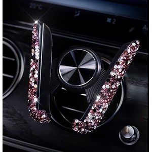 Zwaartekracht Universele Auto Telefoon Houder Vrouwen Diamant Kristal Auto Air Vent Mount Mobile Phone Holder Stand In Auto Voor Iphone samsung