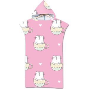 Bad Strand Handdoek Met Kap Microfiber Hooded Gewaad Handdoek Poncho Zwemmen Strand Surfen Vrouw Badjas Beachwear