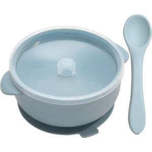 Baby Servies Bpa Gratis Sucker Kom Met Deksel Kinderen Draagbare Voedsel Kom En Lepel Peuter Siliconen Diner Plaat Set