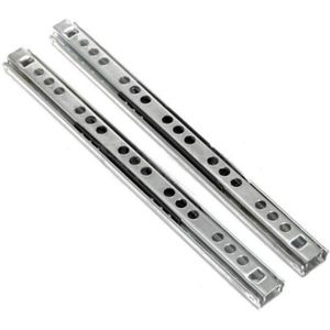2 Stuks 17Mm Heavy Duty Volledige Uitbreiding Kogellager Lade Schuif Pull Zijkant Gemonteerde Rail Runner Zink Kast Meubilair geleiderails