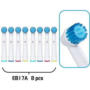 8 Stuks Elektrische Tandenborstel Nozzles Voor Orale B 3D Opzetborstels Braun EB17A EB18A EB20A EB25A EB50A Tandenborstel Heads