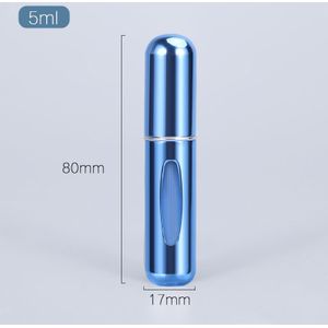 Umetass 5Ml Parfum Fles Spuit Draagbare Mini Geur Doseren Fles Geanodiseerd Aluminium Case Cosmetische Container 1 Stuk