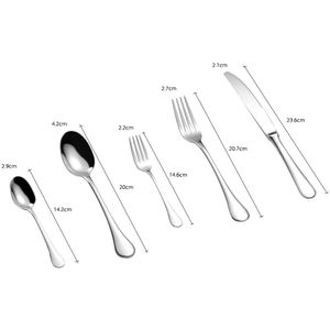 5pcs/set Tableware Western Style Stainless Steel Flatware Set Good Quality Solid Dinnerware Utensils with Storage Box