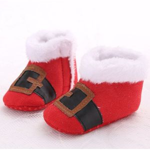 Baby Kerst Laarzen Mooie Sneeuwvlok Santa Winter Warm Slippers Anti-Slip Pasgeboren Booties Fleece Haak Knit
