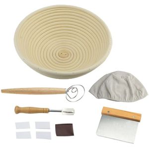 Ronde Natuurlijke Rotan Gisting Mand Brood Banneton Deeg Rieten Rotan Massa Proofing Proving Manden Diy Tool Set