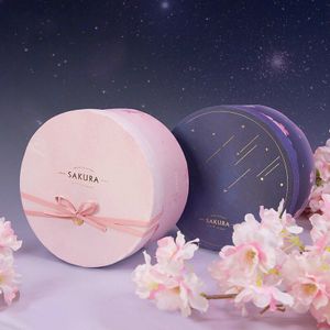 Valentijnsdag Geschenkdoos Vriendin Partner Hand Case Kersenbloesems Cosmetica Meisje Roze Kleur Verpakking Ronde Geschenkdoos