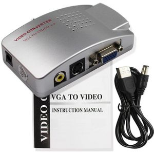 Pc Converter Box Vga Naar Tv Av Rca Signaal Adapter Converter Video Switch Box Composiet Ondersteunt Ntsc Pal Voor Computer