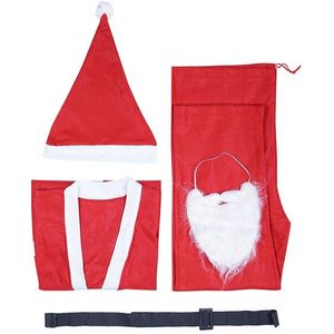Reneecho Goedkope Kerst Kostuum voor Volwassen Klassieke Kerstman Mens Vader Cosplay Festival Outfit Hoed Set