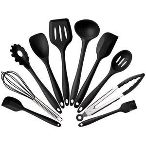 10Pcs Silicone Keukengerei Set Non-stick Keukengerei Koken Gereedschap Lepel Spatel Pollepel Ei Kloppers Gereedschap Gadget Accessoires