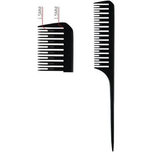 Professionele Kappers Kam Stalen Tip Tail Pick Verven Kam Salon Benadrukken Haar Kam Anti Statische Kapper Haar Knippen Kam