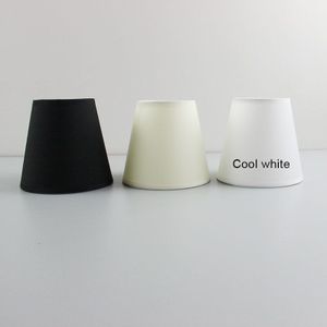 2 stks Moderne Mode witte, zwarte kleur plastic lamp shade covers, PVC lampenkappen, E14 gat 3 cm