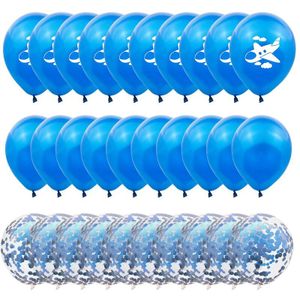 30 Stks/set Cartoon Vliegtuig Latex Ballon Decoratie Helium Ballon Kinderen Speelgoed Baby Shower Party Supplise