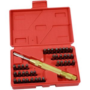 38 Stks/set Letter En Nummer Stempel Set Multi-Functionele Voor Kunststoffen Lederen Mark Tool Set
