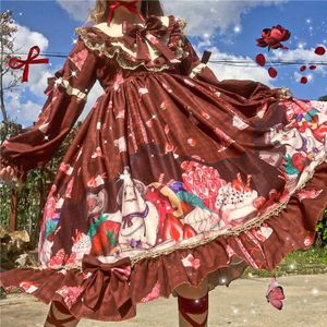 Lolita Meid Jurk Harajuku Mode Cosplay Vrouwelijke Lolita Japanse Zachte Zus Stijl Streetwear Leuke Zoete Thee Party Volledige Mouw