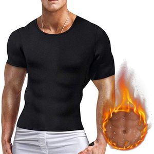 Dihope Mens Sport Slim Tops Afslanken Body Building Shaper Ondergoed Mode Neopreen Fitness Zweet T-shirt Taille Fit