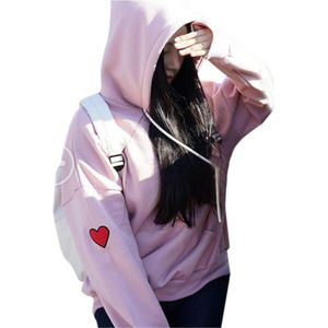 Skateboard Sport Hoodie Herfst En Winter vrouwen Hoofd Losse lange mouwen Jas Outdoor Sport Borduurwerk Plus Fluwelen Liefde ho