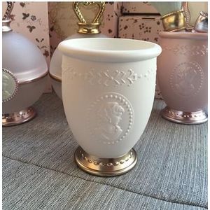 LesM Laduree Luxe Wit Roze Borstel Houder Lege Queen Make Borstels Opslag Container Organizer Cup Voor Beauty Tools