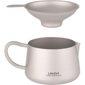 Lixada Titanium Thee Server Pot Ketel Theepot Met Thee Zetgroep Zeef Voor Home Office Outdoor Camping Wandelen Backpacken