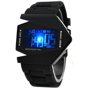 Luxus Herren Uhr Mode Led Horloge Mannen Vrouwen Digital Sport Horloge Vliegtuigen Bomber Zaklamp Led Military Force Digitale Horloges