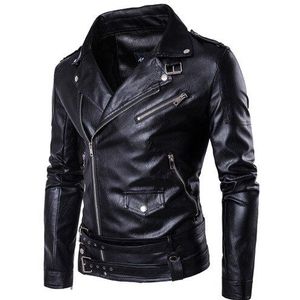 GaoLeAve Lente Zomer Herenkleding Lederen Jas Mannen