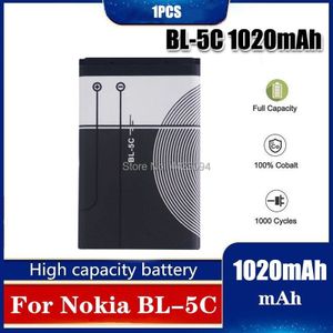 1Pc BL-5C BL5C Bl 5C Vervangende Li-Ion Lithium Batterij 1020Mah Batterijen Voor Nokia 1112 1208 1600 2610 2600 n70 N71