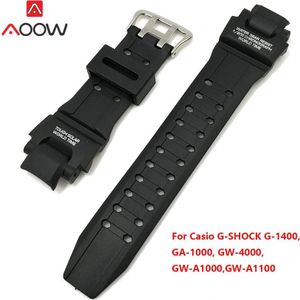 Siliconen Band Voor Casio G-Shock GA-1000 /1100 GW-4000 /A1100 G-1400 Sport Waterdichte Pu Vervanging Band Horloge accessoires