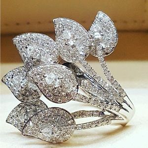 925 Zilveren Kleur VS2 2 Karaat Diamanten Ring Voor Vrouwen Luxe Bague Etoile Bizuteria Edelsteen Zilver 925 Sieraden Diamanten Ring