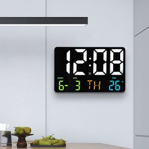 Dreamburgh - Digitale Wandklok - Groot Scherm - Eenvoudig - Met Afstandsbediening