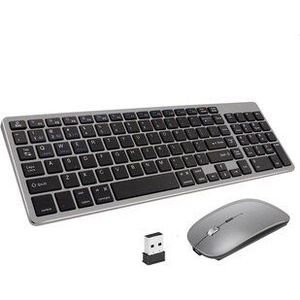 Seenda Multi-Apparaat Bluetooth Toetsenbord Voor Mac Os/Windows/Ios/Android Oplaadbare Slim Compact 2.4G draadloze Toetsenbord Set