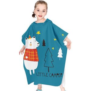 Kitten Kind Strand Veranderende Poncho Cartoon Meisjes Seaside Zonnebrandcrème Strand Gewaad Microfiber Snel Droog Hooded Handdoek Dieren Gedrukt
